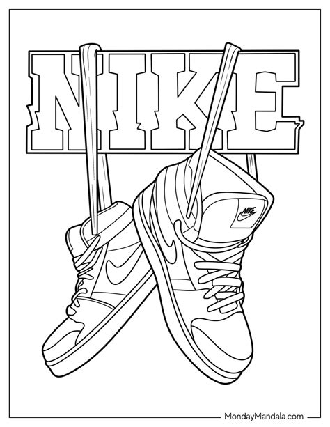 nike kleurplaat|Nike Coloring Pages (Free PDF Printables) .